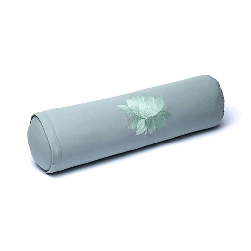 Bolster Yoga redondo Loto verde salvia algodón orgánico