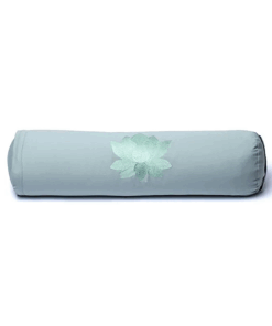 Bolster Yoga redondo Loto verde salvia algodón orgánico