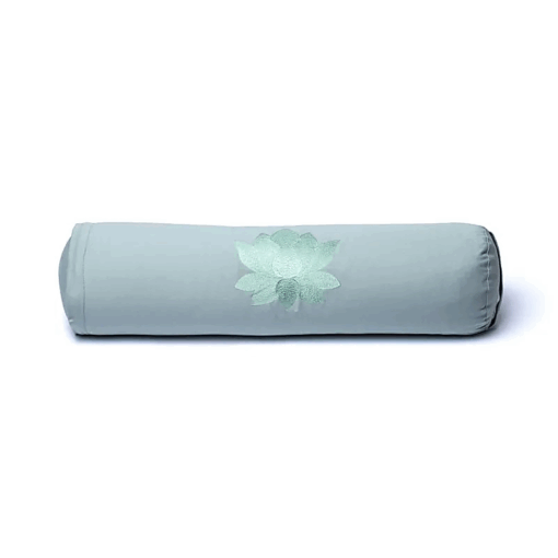 Bolster Yoga redondo Loto verde salvia algodón orgánico