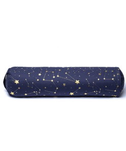 Bolster Yoga redondo Cielo estrellado azul marino algodón orgánico