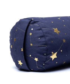 Bolster Yoga redondo Cielo estrellado azul marino algodón orgánico