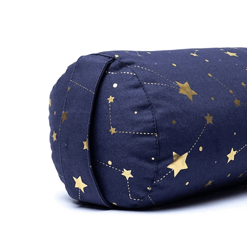Bolster Yoga redondo Cielo estrellado azul marino algodón orgánico