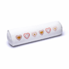 Bolster Yoga redondo blanco corazones algodón orgánico