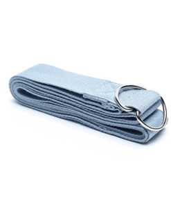 Cinturón de Yoga c/hebilla D de algodón gris
