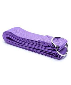 Cinturón de Yoga c/hebilla D de algodón lila