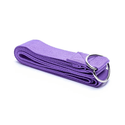 Cinturón de Yoga c/hebilla D de algodón lila
