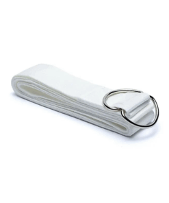 Cinturón de Yoga c/hebilla D de algodón blanco