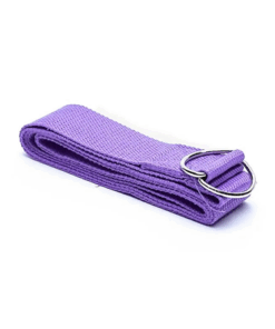 Cinturón de Yoga c/hebilla D de algodón lila