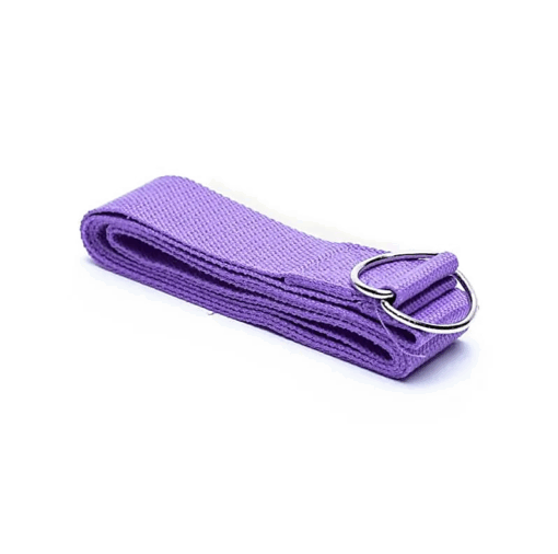 Cinturón de Yoga c/hebilla D de algodón lila