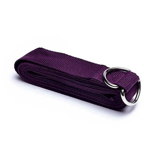 Cinturón de Yoga c/hebilla D violeta algodón