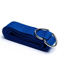 Cinturón de Yoga c/hebilla D azul algodón