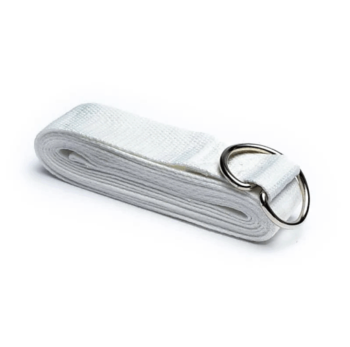 Cinturón de Yoga c/hebilla D blanco algodón 250 cm