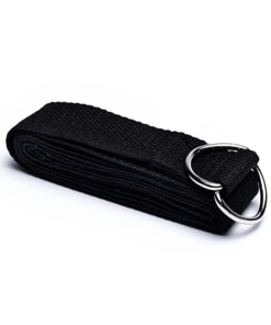 Cinturón de Yoga c/hebilla D negra algodón