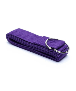 Cinturón de Yoga c/hebilla D violeta algodón
