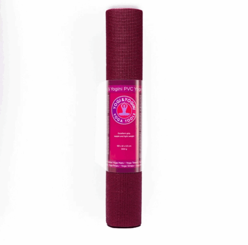 Esterilla para Yoga PVC Yogi & Yogini berenjena