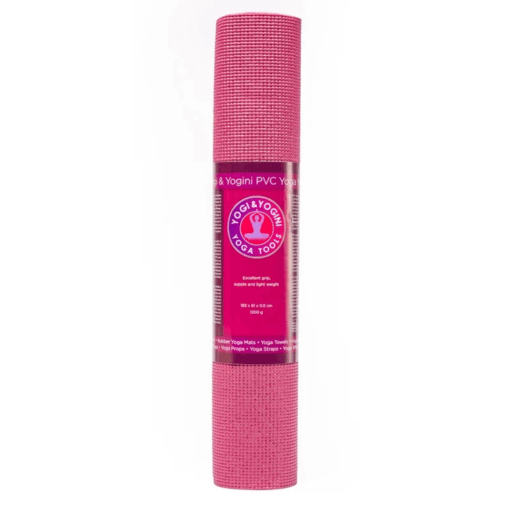 Esterilla para Yoga PVC Yogi & Yogini rosa oscuro