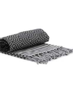 Toalla para Yoga Ottoman para hammam negra