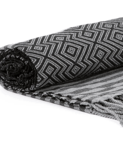 Toalla para Yoga Ottoman para hammam negra