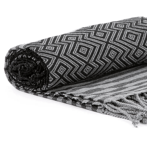 Toalla para Yoga Ottoman para hammam negra