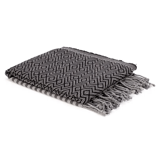 Toalla para Yoga Ottoman para hammam negra