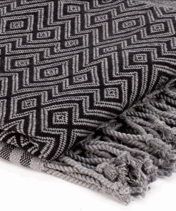 Toalla para Yoga Ottoman para hammam negra