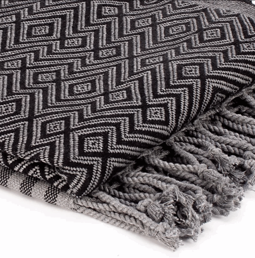 Toalla para Yoga Ottoman para hammam negra