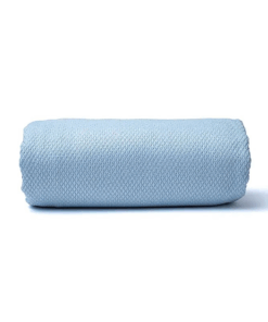Toalla para yoga azul claro con puntos de PVC