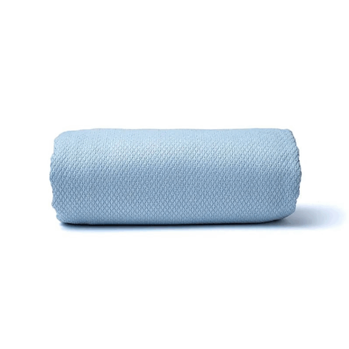 Toalla para yoga azul claro con puntos de PVC