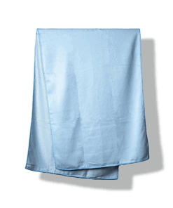 Toalla para yoga azul claro con puntos de PVC