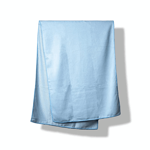 Toalla para yoga azul claro con puntos de PVC