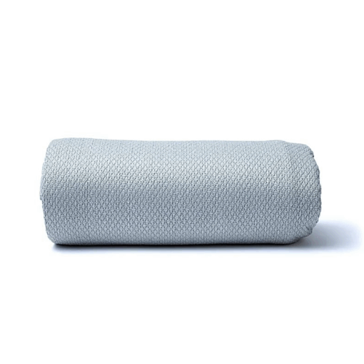Toalla de yoga gris claro con puntos de PVC