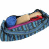 Bolso para Yoga y Pilates algodón azul con rayas