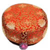 Zafu de Yoga meditación rojo Flores de Loto oro
