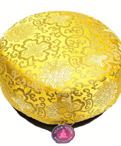 Zafu de Yoga meditación motivos Flores de Loto color oro