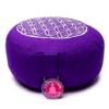 Zafu de Yoga meditación Flor de la vida purpura/plata