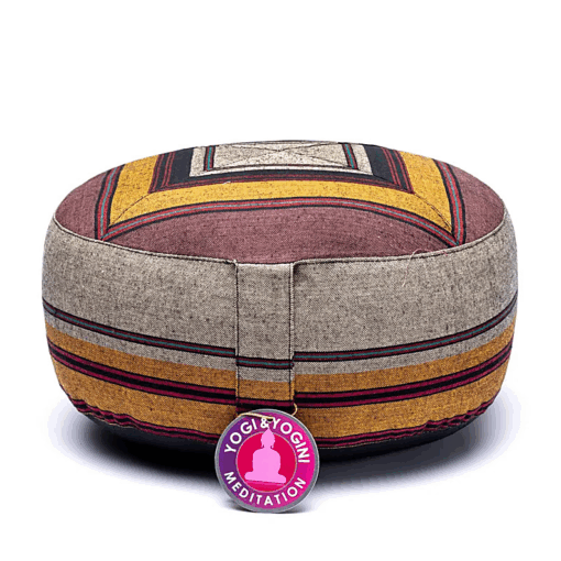 Zafu de Yoga meditación multicolor - gris/amarillo
