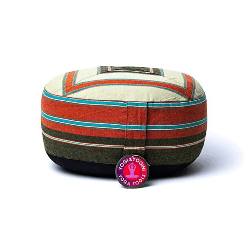 Zafu de Yoga meditación multicolor verde/verde oscuro