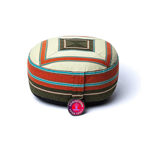 Zafu de Yoga meditación multicolor verde/verde oscuro