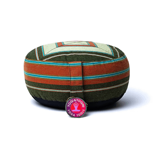 Zafu de Yoga meditación multicolor verde/verde oscuro