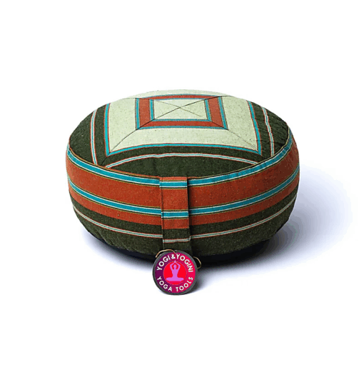 Zafu de Yoga meditación multicolor verde/verde oscuro