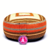 Zafu de Yoga meditación multicolor - crema/naranja