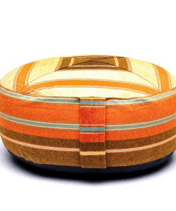 Zafu de Yoga meditación multicolor - crema/naranja