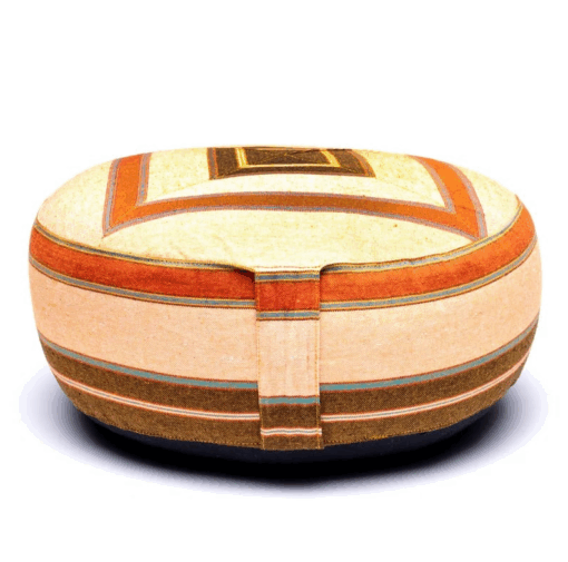 Zafu de Yoga meditación multicolor - crema/naranja