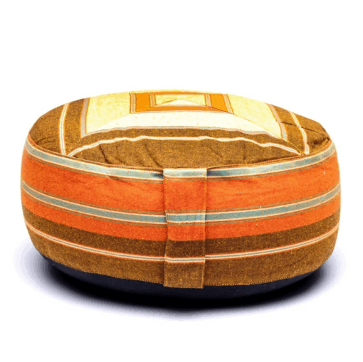 Zafu de Yoga meditación multicolor - crema/naranja