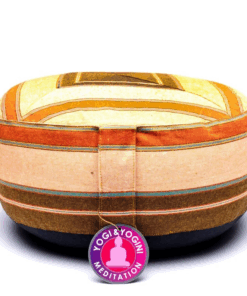 Zafu de Yoga meditación multicolor - crema/naranja