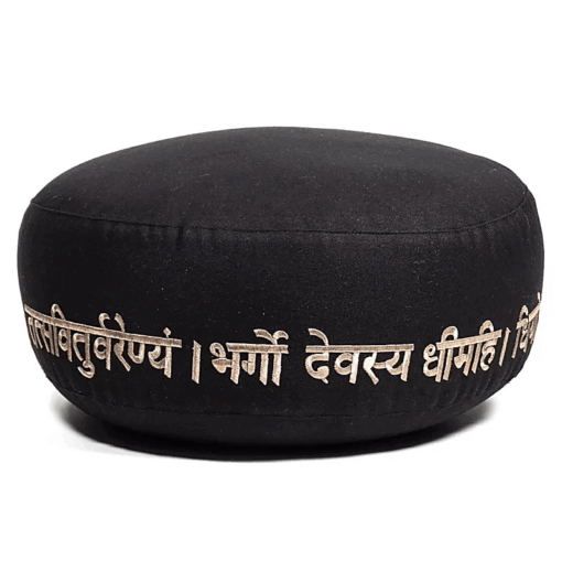 Zafu de Yoga meditación Gayatri mantra de algodón BIO