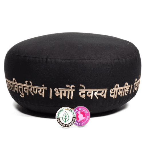 Zafu de Yoga meditación Gayatri mantra de algodón BIO