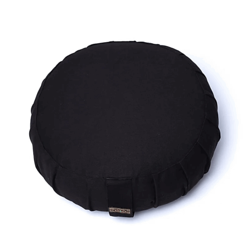 Zafu de Yoga meditación negro de algodón orgánico