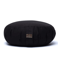 Zafu de Yoga meditación negro de algodón orgánico