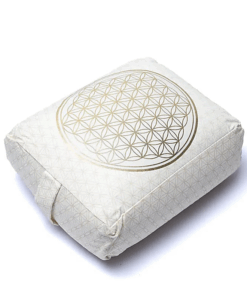 Bolster Yoga rectangular flor de la vida algodón orgánico